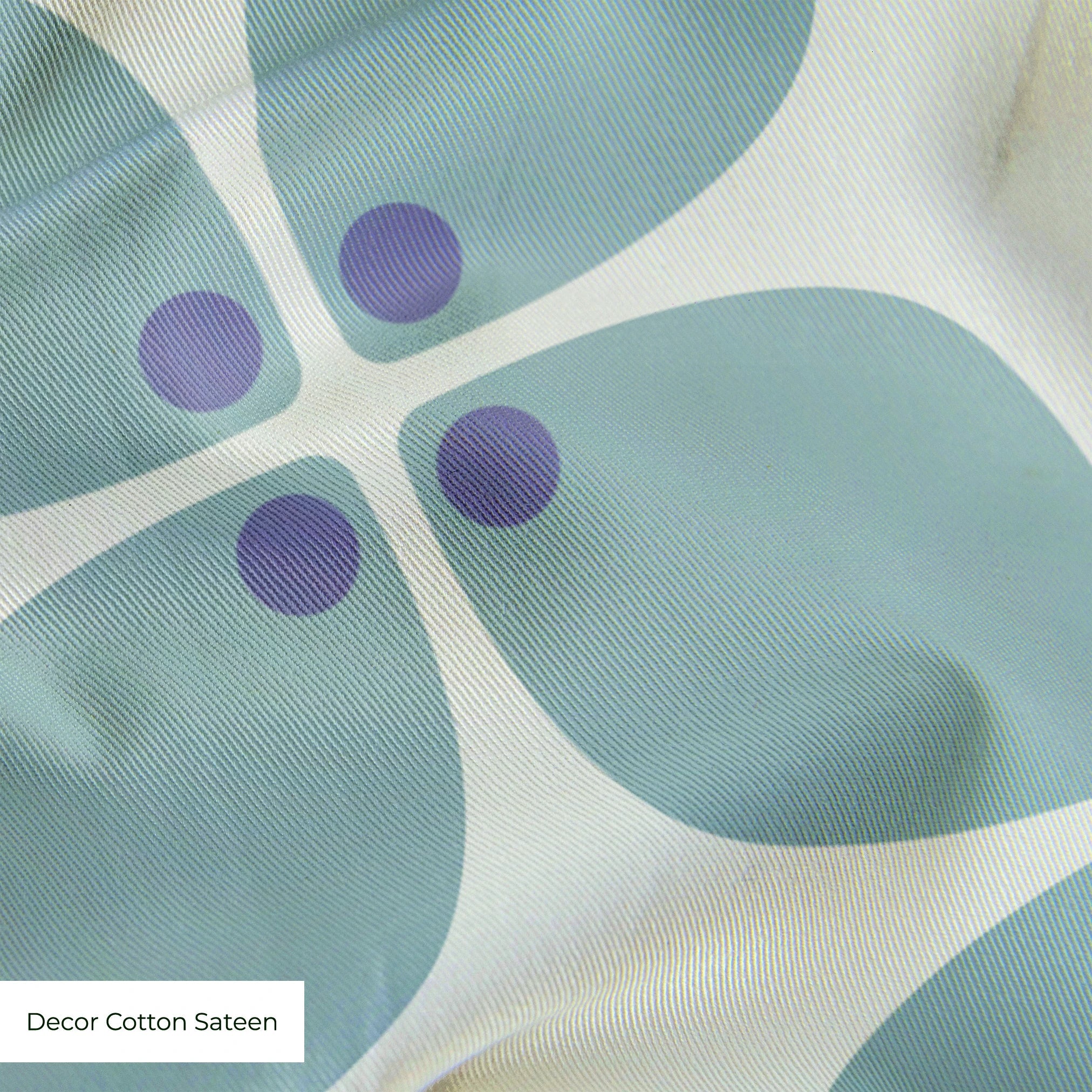Square Mod in Mint — square mod print, in soft eucalyptus mint on chalk white