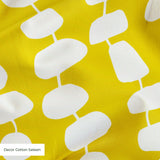 Atomic Stack in Mustard — atomic stack print, in white forms on a bright mustard yellow ground