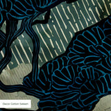 Twilight Grove in Midnight — twilight grove print, in deep teal and midnight blue, dark and moody