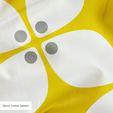 Square Mod in Yellow — square mod print, in chrome yellow with a pale center on bright white