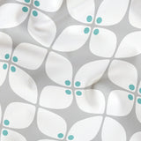 Square Mod in Mist — square mod print, in palest dove grey on white, barely there