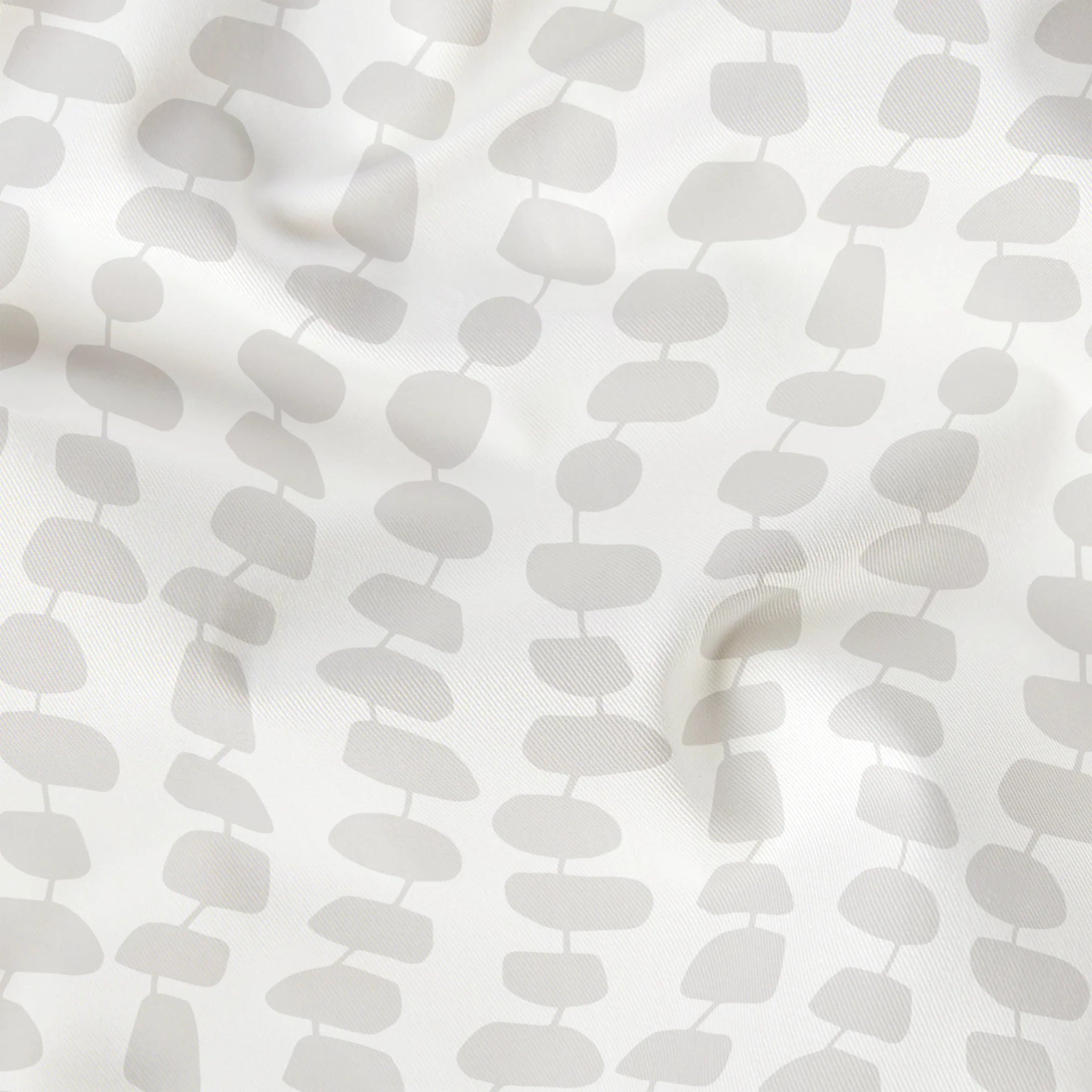 Atomic Stack in Marshmellow — atomic stack print, in white forms on the palest marshmallow grey, tonal and quiet