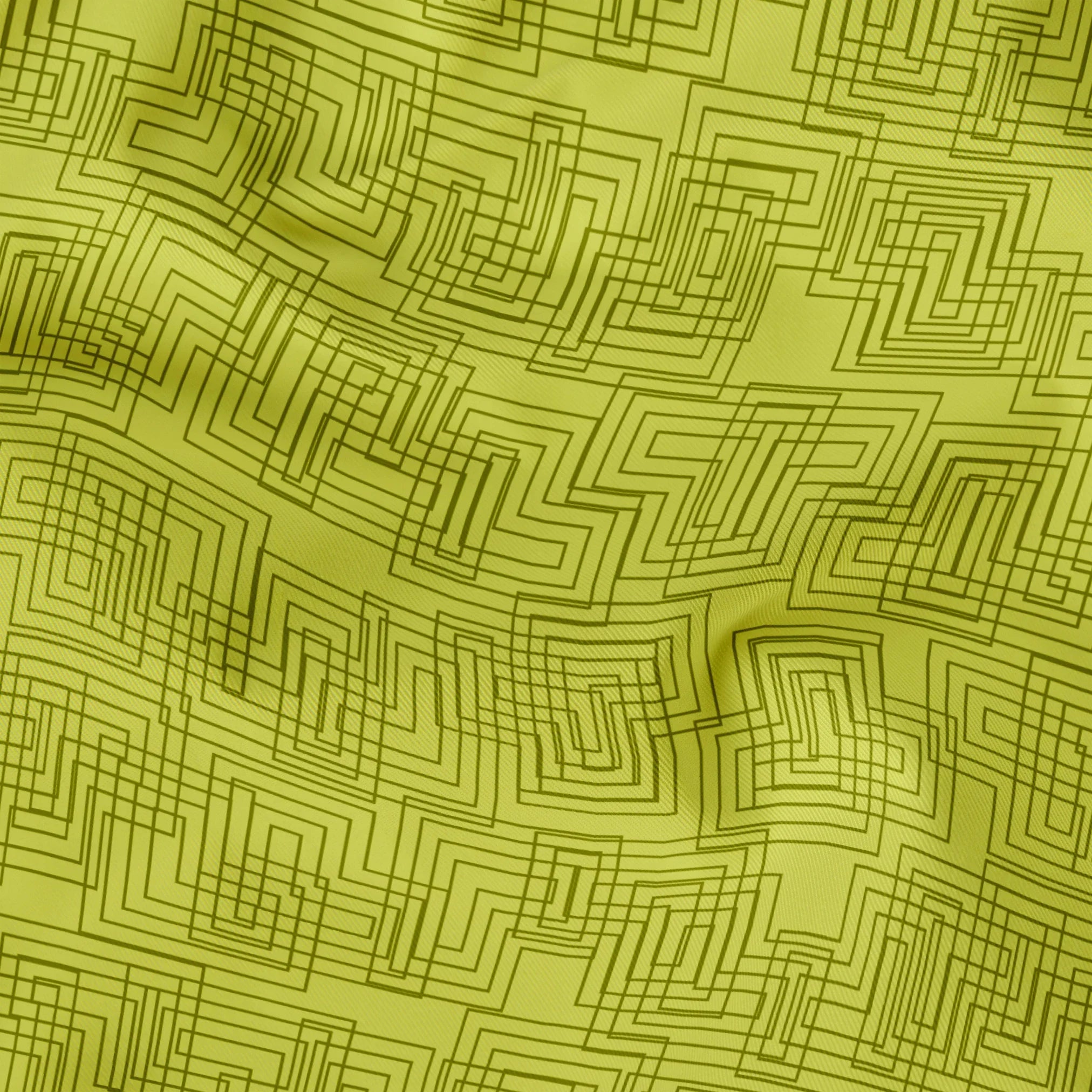 Interlock in Avocado — interlock print, in avocado and chartreuse green