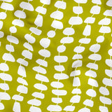 Atomic Stack in Avocado — atomic stack print, in cream forms on a bright avocado chartreuse ground
