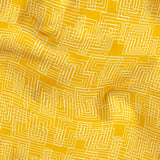 Interlock in Saffron — interlock print, in warm saffron gold