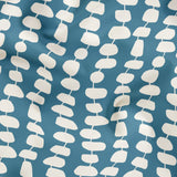 Atomic Stack in Slate — atomic stack print, in white forms on a dusty slate blue ground