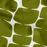 Atomic Bricks in Olive — atomic bricks print, in deep olive and moss with a bone grid