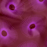Retro Starburst in Plum — retro starburst print, in deep plum glowing out into magenta and violet halos