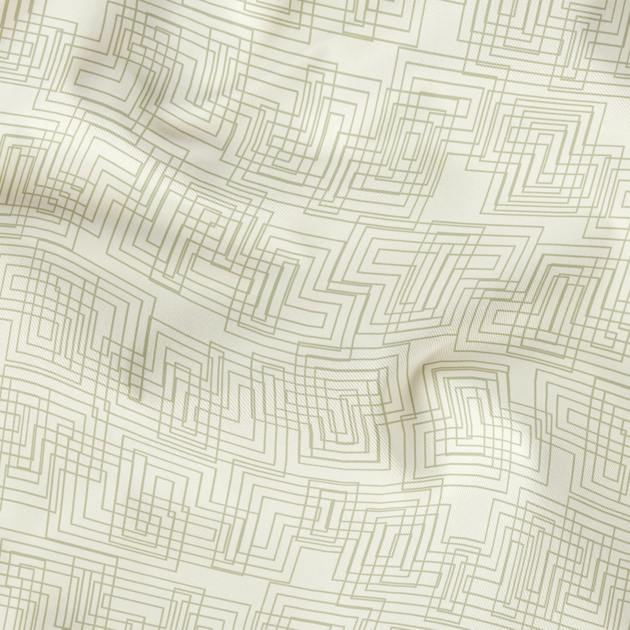 Interlock in Ivory — interlock print, in warm tonal ivory and cream