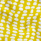 Atomic Stack in Mustard — atomic stack print, in white forms on a bright mustard yellow ground