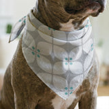 Square Mod in Mist — square mod print, in palest dove grey on white, barely there