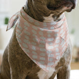Atomic Stack in Petal — atomic stack print, in white forms on a soft blush pink ground