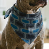 Mod Waves in Pacific Heights — mod waves print, in bright cobalt pods on a slate blue ground