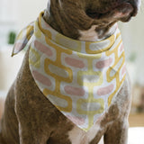 Mod Waves in Palm Springs — mod waves print, in buttery yellow and soft pink on cream