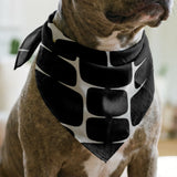 Atomic Bricks in Onyx — atomic bricks print, in dense onyx black with a white grid