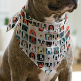 Modern Mutt Parade — modern mutt parade print, in red, teal, mustard and pink blocks against cream and black, small scale