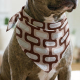 Mod Waves in Amalfi Coast — mod waves print, in warm rust and chocolate brown on cream