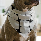 Atomic Bricks in Ivory — atomic bricks print, in warm ivory and bone outlined in charcoal