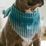 Parallax in Laguna — parallax print, in turquoise and teal shading to white