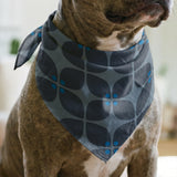 Square Mod in Midnight — square mod print, in deep indigo with a slate blue shadow, dark and moody