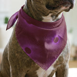 Retro Starburst in Plum — retro starburst print, in deep plum glowing out into magenta and violet halos