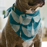 Egret of Joy, Teal Fabric