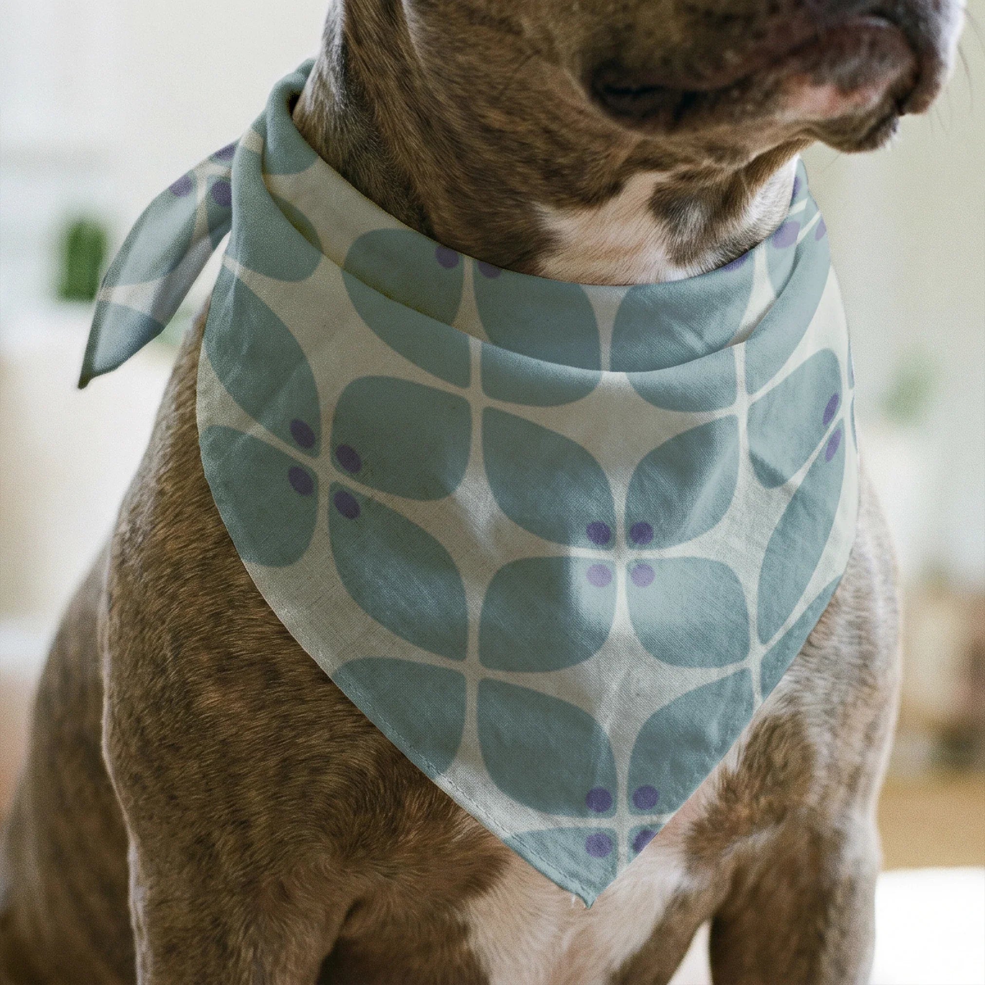 Square Mod in Mint — square mod print, in soft eucalyptus mint on chalk white