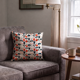 Good Dogs Club in Ruby — good dogs club print, in cream and black dogs with ruby red accents on a soft cream ground, small scale