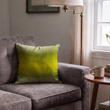 Parallax in Avocado — parallax print, in chartreuse and olive shading to cream