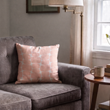 Atomic Bricks in Petal — atomic bricks print, in soft blush pink with a white grid
