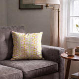 Mod Waves in Palm Springs — mod waves print, in buttery yellow and soft pink on cream