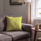 Atomic Stack in Avocado — atomic stack print, in cream forms on a bright avocado chartreuse ground