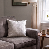 Square Mod in Ivory — square mod print, in whisper-quiet tone-on-tone ivory and pale grey