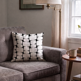 Atomic Bricks in Ivory — atomic bricks print, in warm ivory and bone outlined in charcoal