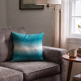 Parallax in Laguna — parallax print, in turquoise and teal shading to white