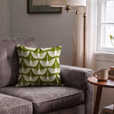 Egret of Joy in Olive — egret of joy print, in deep olive and avocado on cream