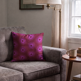 Retro Starburst in Plum — retro starburst print, in deep plum glowing out into magenta and violet halos