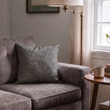 Interlock in Gray — interlock print, in mid grey, quietly textured