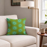 Retro Sunburst in Green and Teal — retro sunburst print, in deep forest green shading into bright teal