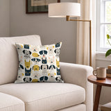 Good Dogs Club in Gold — good dogs club print, in cream and black dogs with golden mustard accents on a soft cream ground