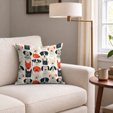 Good Dogs Club in Ruby — good dogs club print, in cream and black dogs with ruby red accents on a soft cream ground