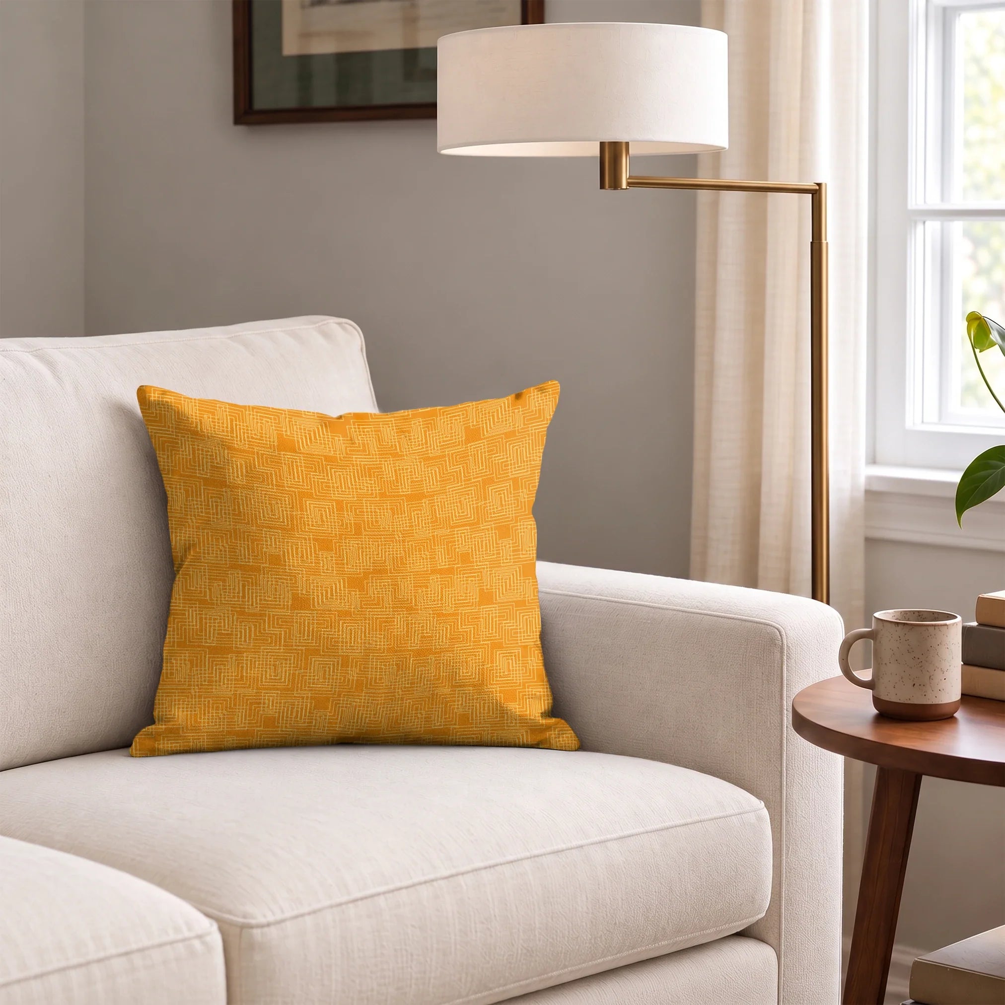 Interlock in Burnt Orange — interlock print, in deep, warm burnt orange