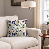 Rescued & Ready in Petal — rescued & ready print, in blush pink and slate blocks with cream and black dogs
