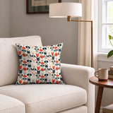 Good Dogs Club in Ruby — good dogs club print, in cream and black dogs with ruby red accents on a soft cream ground, small scale