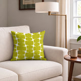 Atomic Bricks in Avocado — atomic bricks print, in bright avocado and chartreuse with a bone grid
