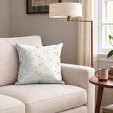 Retro Starburst in Ivory — retro starburst print, in coral and grey stars on a soft ivory ground