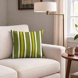 Offset in Avocado — offset print, in avocado and olive with a chartreuse band