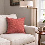 Interlock in Dusty Rose — interlock print, in brick coral over dusty red