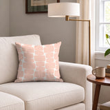 Atomic Bricks in Petal — atomic bricks print, in soft blush pink with a white grid