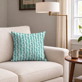 Atomic Stack in Lagoon — atomic stack print, in white forms on a clear lagoon teal ground